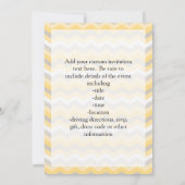 黄/灰色山形ジグザグ 招待状 (裏面)