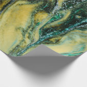 黄、白、青の抽象芸術絵画の ラッピングペーパー (角)