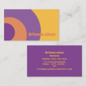 黄、紫、オレンジ 名刺 (正面/裏面)