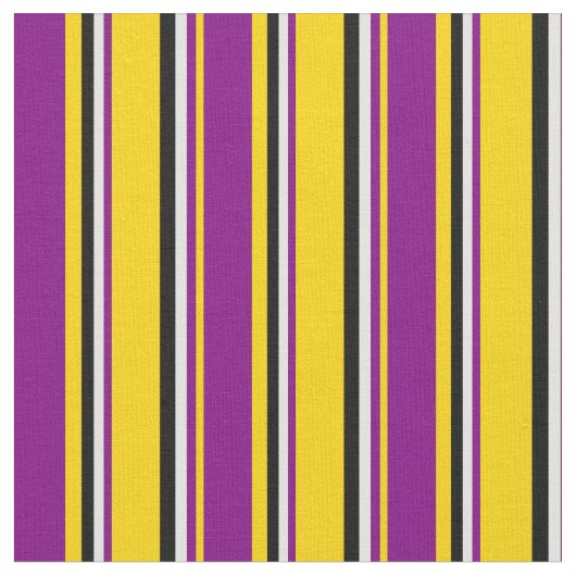 黄、紫、淡いシアン、黒の色 ファブリック (クローズアップ)