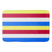 黄、赤、白、青の各ストライプ色 バスマット (正面)