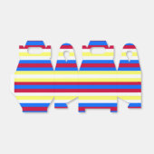 黄、赤、白、青の各ストライプ色 フェイバーボックス (折り畳みなし)