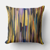 黄、赤、青、紫の抽象芸術 クッション (正面)