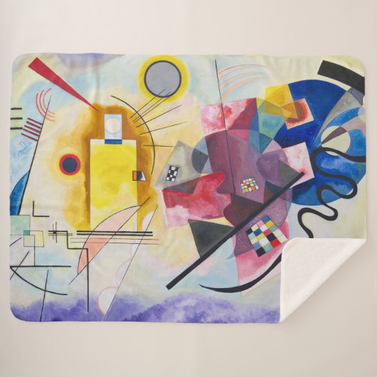 黄 – 赤 – 青 | Kandinsky | シェルパブランケット (正面(横))