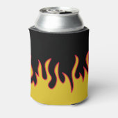 黄、赤、黒の炎パーソナライズされた 缶クーラー (缶裏面)