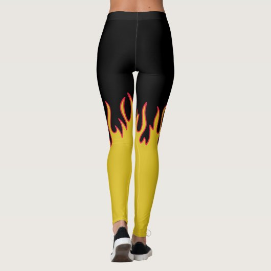 黄、赤、黒の炎 レギンス (裏面)