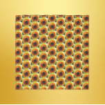黄・青銅ひまわり花柄 スカーフ<br><div class="desc">大きな黄色とブロンズ色のヒマワリ開花の写真イメージを特徴とし、繰り返しパターンで印刷された正方形のスタイル、シアボンスカーフであなたのワードローブをアクセント。素敵なフローラデザイン!スカーフサイズを選択する。</div>