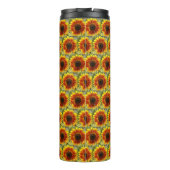 黄・青銅ひまわり花柄 タンブラー (裏面)