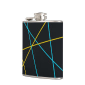 黄、青、カッコいいトレンディー、都市、線モダン フラスク (左)