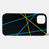 黄、青、カッコいいトレンディー、都市、線モダン Case-Mate iPhoneケース (裏面 (横))