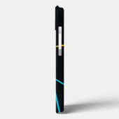 黄、青、カッコいいトレンディー、都市、線モダン Case-Mate iPhoneケース (裏面 / 左)