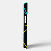 黄、青、カッコいいトレンディー、都市、線モダン Case-Mate iPhoneケース (裏面 / 右)