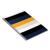 黄、青、白、黒の各ストライプ色 ノートブック (右側)
