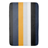 黄、青、白、黒の各ストライプ色 バスマット (正面縦)