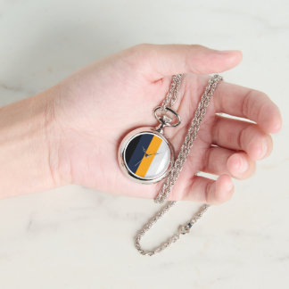 黄、青、白、黒の各ストライプ色 腕時計