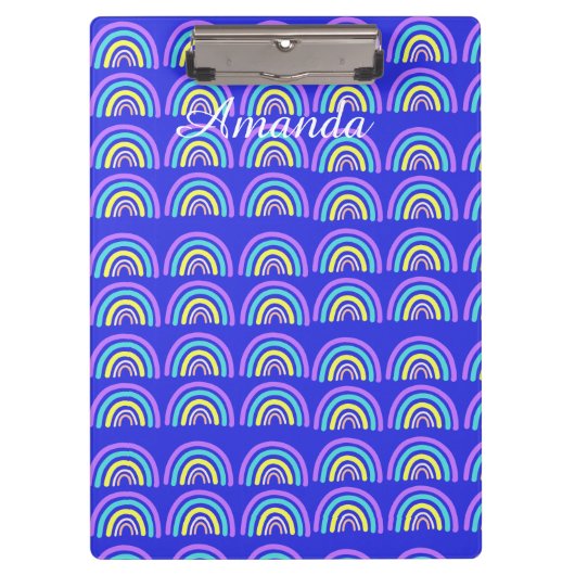 黄、青、紫の虹 クリップボード (正面)