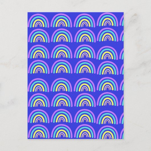 黄、青、紫の虹 ポストカード (正面)