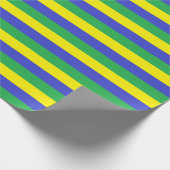 黄、青、緑の各ストライプ色 ラッピングペーパー (角)