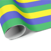 黄、青、緑の各ストライプ色 ラッピングペーパー (ロールコーナー)