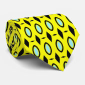 黄、青、黒のパターン ネクタイ (ロール)
