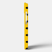 黄、黒の水玉模様、デイジーフラワーのiPhoneケース Case-Mate iPhoneケース (裏面 / 左)