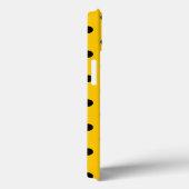 黄、黒の水玉模様、デイジーフラワーのiPhoneケース Case-Mate iPhoneケース (裏面 / 右)