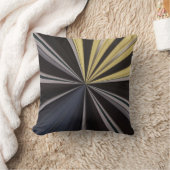 黄、黒、および灰色のアールデコ クッション (ブランケット)