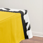 黄、黒、および白のヴィンテージ 市松模様に テーブルクロス (インサイチュ)