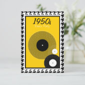 黄、黒、白、1950年代市松模様にのテーマ 出欠カード (スタンド正面)