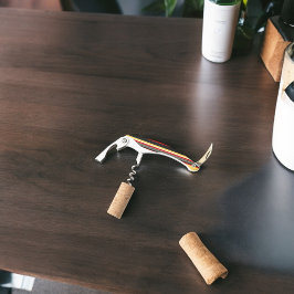 黄、黒、赤の各ストライプ色 ソムリエナイフ