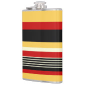 黄、黒、赤の各ストライプ色 フラスク (左)