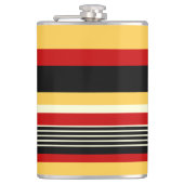 黄、黒、赤の各ストライプ色 フラスク (正面)