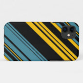 黄、黒、青の各ストライプパターン2 Case-Mate iPhoneケース (裏面(横))