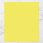 黄#FFF555黄金 ワインラベル (シングルラベル)