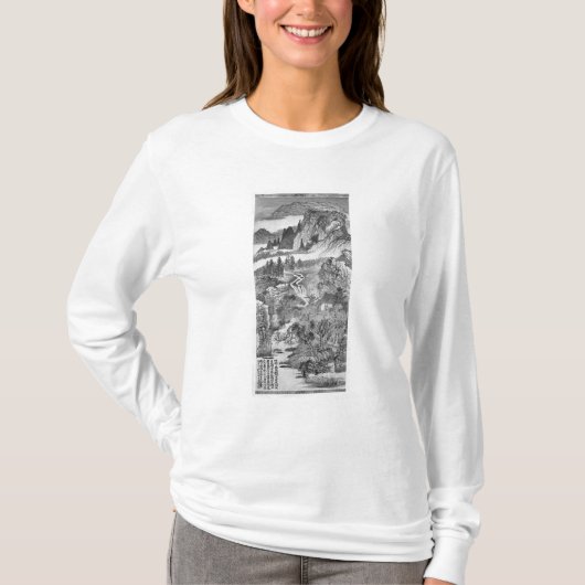 黄Gongwang 1671年の後の山の景色、 Tシャツ (正面)