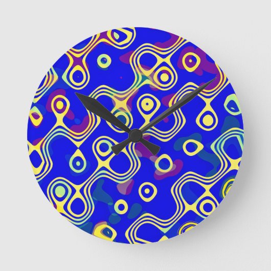 黄touch ラウンド壁時計 (正面)