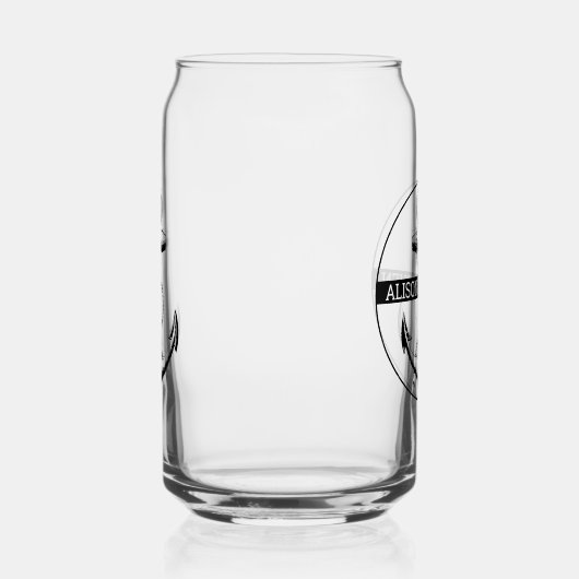 黒いいかりと航海の名結婚前 ガラス缶 (右)