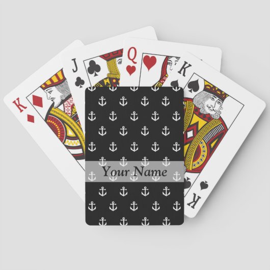 黒いいかりパターン トランプ (裏面)