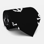 黒いいかりパターン ネクタイ (ロール)
