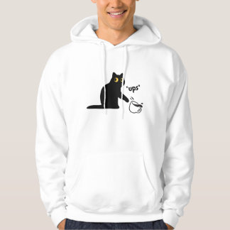 黒いいたずら猫 パーカ