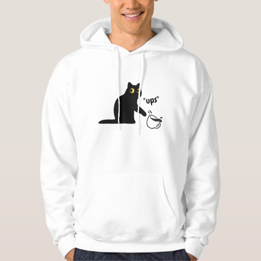 黒いいたずら猫 パーカ (正面)