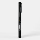黒いおこったシュナウザーの肖像 iPhoneケース (右側面)