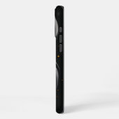 黒いおこったシュナウザーの肖像 iPhoneケース (左側面)