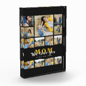 黒いおばあちゃんお母さん写真コラージュのお母さんのデイプレゼント フォトブロック (左)