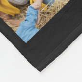 黒いおばあちゃんのお母さん写真コラージュの母親の日逃げる フリースブランケット (角)