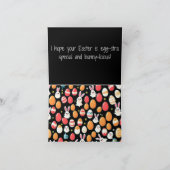 黒いおもしろいイースターグリーティングカード カード (内部)