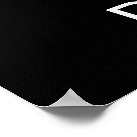 黒いおもしろいタキシードのヒップスター・ウルフパーソナライズされた ポスター (角)