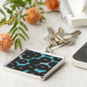 黒いおもしろいフワフワ キーホルダー (側面)