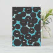 黒いおもしろいフワフワ サンキューカード (スタンド正面)