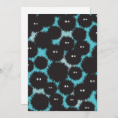 黒いおもしろいフワフワ サンキューカード (正面/裏面)